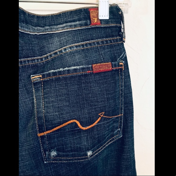 7 For All Mankind Dark Wash Bootcut Jeans - Picture 7 of 7